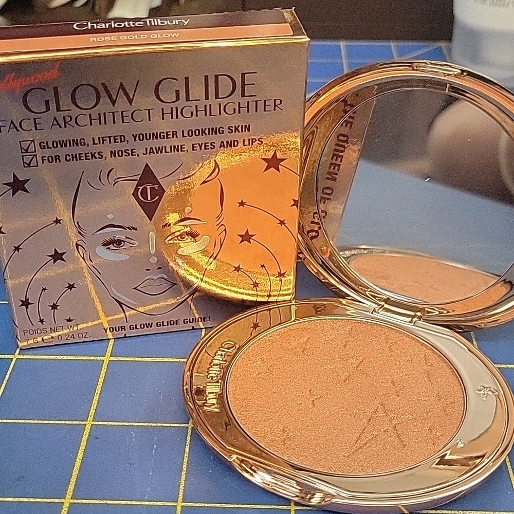 Charlotte Tilbury Glow Glide Face Architect Highlighter 7g Rose Gold Glow New